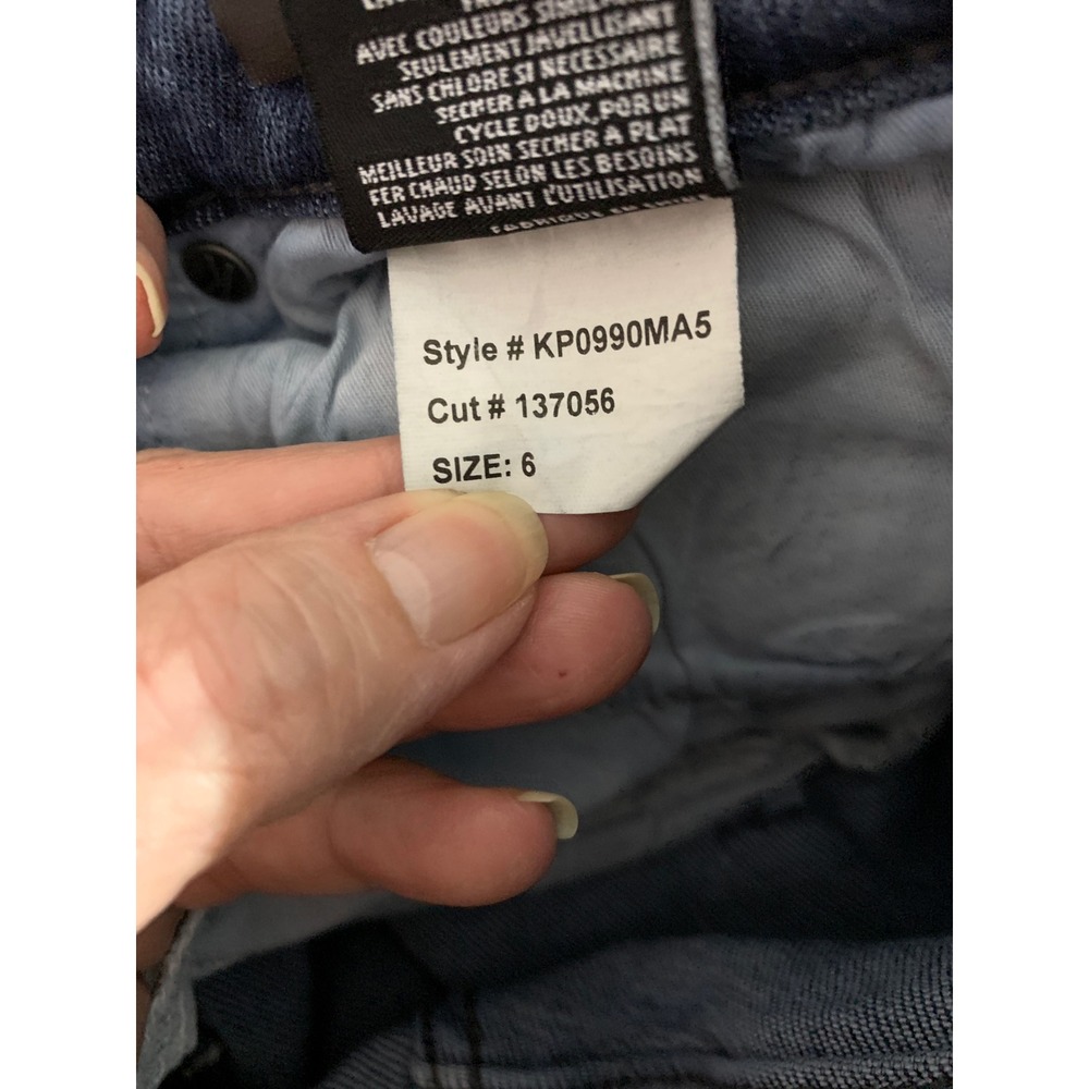 KUT From The Kloth Distressed Kelsey High Rise Ankle Flare Jeans Size 6 Blue - Picture 8 of 15